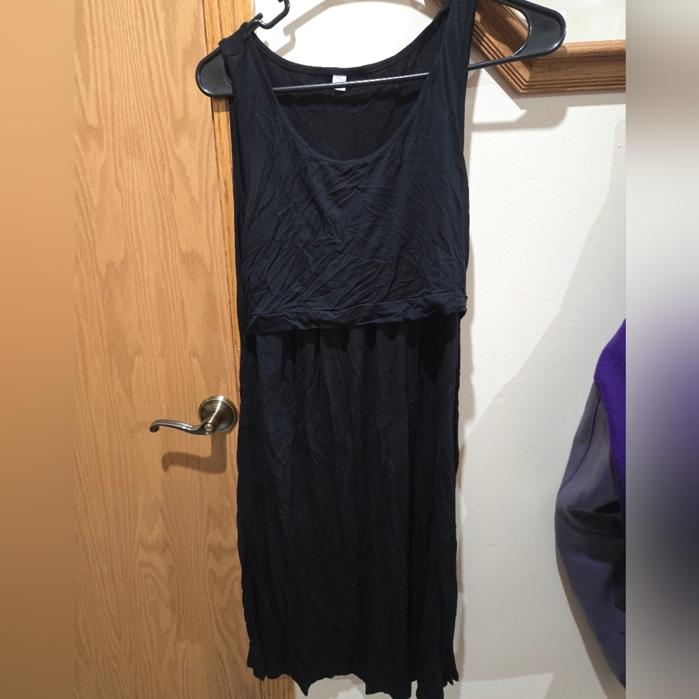 Nursing Black Sleeveless Dress